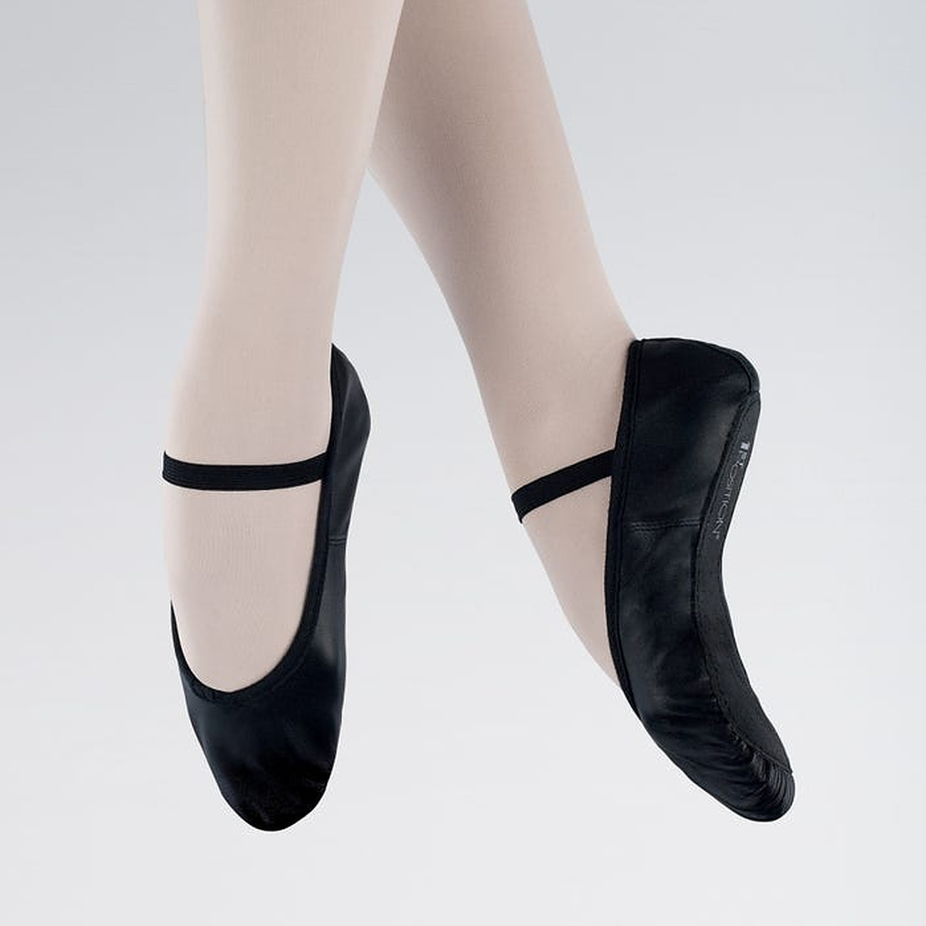 1st Position Boys Black Leather Ballet Shoes