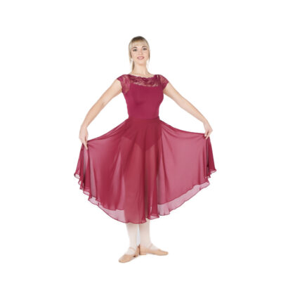 Burgundy Chiffon Ballet Dance Skirts