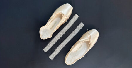 how to sew elastic on ballet pointe shoes