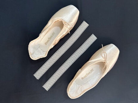 how to sew elastic on ballet pointe shoes